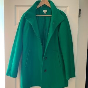 J.Crew City Coat in Dublin Green